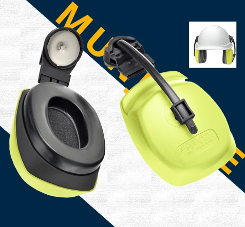 HEARING PROTECTION Elvex® QuickSnap™ EarMuffs Mount on Most Safety Caps 1 m