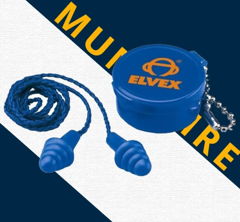 HEARING PROTECTION Elvex® QuattroSoft™ Reusable Ear Plugs 2 p