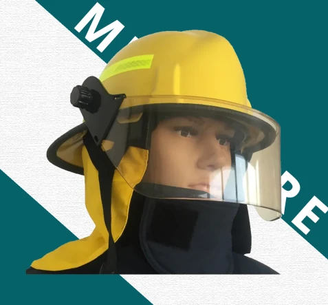 FIRE SAFETY Helm Pemadam Kebakaran Plastik, Helm Penyelamatan Api Tipe Amerika 2 z1